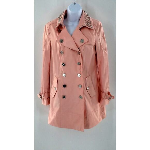 Sam Edelman Cute Goth Studded pink jacket Small Rockstar girlfriend Punk Edgy - Picture 1 of 10